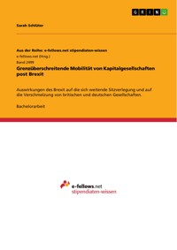 Grenzüberschreitende Mobilität von Kapitalgesellschaften post Brexit - Sarah Schlüter - E-Book