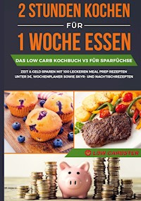 2 Stunden kochen für 1 Woche essen: Das Low Carb Kochbuch V3 für Sparfüchse - Zeit & Geld sparen mit 100 leckeren Meal Prep Rezepten unter 3 EUR, Wochenplaner sowie Skyr- und Nachtischrezepten - Low Carbster - E-Book