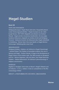 Hegel-Studien Band 20 -  - E-Book