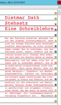 Stehsatz - Dietmar Dath - E-Book