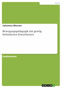 Bewegungspädagogik mit geistig behinderten Erwachsenen - Johannes Wiesner - E-Book
