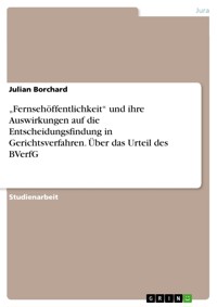 „Fernsehöffentlichkeit“ und ihre Auswirkungen auf die Entscheidungsfindung in Gerichtsverfahren. Über das Urteil des BVerfG - Julian Borchard - E-Book