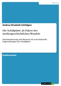 Die Schallplatte als Faktor des mediengeschichtlichen Wandels - Andrea Elisabeth Schildgen - E-Book
