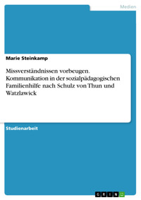 Missverständnissen vorbeugen. Kommunikation in der sozialpädagogischen Familienhilfe nach Schulz von Thun und Watzlawick - Marie Steinkamp - E-Book
