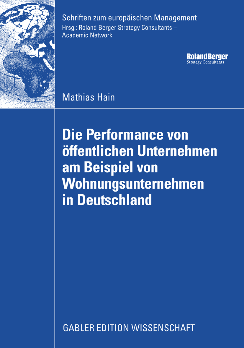Die Performance von öffentlichen Unternehmen am Beispiel von Wohnungsunternehmen in Deutschland - Mathias Hain - E-Book
