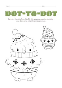 Dot-To-Dot Christmas Worksheet Set - Indira Srivatsa - kostenlos E-Book