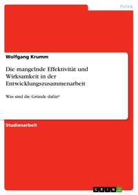 Die mangelnde Effektivität und Wirksamkeit in der Entwicklungszusammenarbeit - Wolfgang Krumm - E-Book