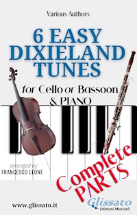 6 Easy Dixieland Tunes - Cello/Bassoon & Piano (complete) - traditional American - E-Book