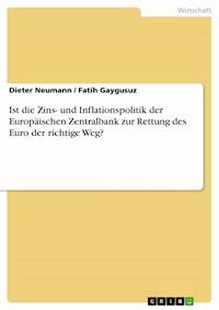Ist die Zins- und Inflationspolitik der Europäischen Zentralbank zur Rettung des Euro der richtige Weg? - Dieter Neumann - E-Book