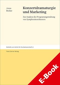 Konzertdramaturgie und Marketing - Jonas Becker - E-Book