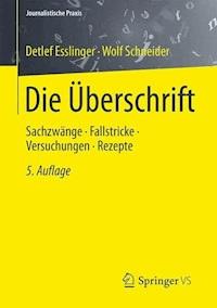 Die Überschrift - Detlef Esslinger - E-Book