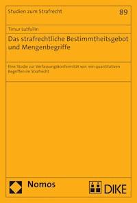 Das strafrechtliche Bestimmtheitsgebot und Mengenbegriffe - Timur Lutfullin - E-Book