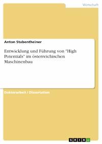 Entwicklung und Führung von "High Potentials" im österreichischen Maschinenbau - Anton Stabentheiner - E-Book