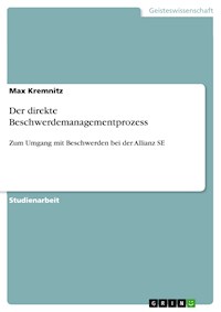 Der direkte Beschwerdemanagementprozess - Max Kremnitz - E-Book