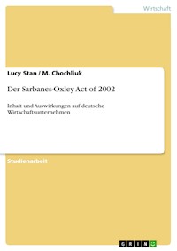 Der Sarbanes-Oxley Act of 2002 - Lucy Stan - E-Book