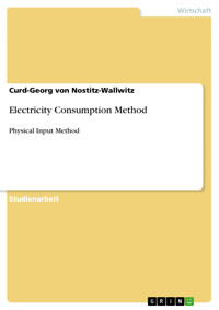 Electricity Consumption Method - Curd-Georg von Nostitz-Wallwitz - E-Book