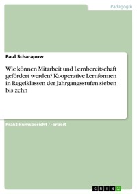 Wie können Mitarbeit und Lernbereitschaft gefördert werden? Kooperative Lernformen in Regelklassen der Jahrgangsstufen sieben bis zehn - Paul Scharapow - E-Book