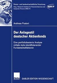 Der Anlagestil deutscher Aktienfonds - Andreas Postert - E-Book