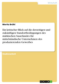 Ein kritischer Blick auf die derzeitigen und zukünftigen Standortbedingungen des märkischen Sauerlandes für mittelständische Unternehmen des produzierenden Gewerbes - Moritz Brühl - E-Book