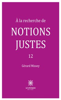 À la recherche de notions justes - Tome 12 - Gérard Missey - E-Book