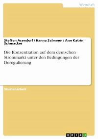 Die Konzentration auf dem deutschen Strommarkt unter den Bedingungen der Deregulierung - Steffen Asendorf - E-Book