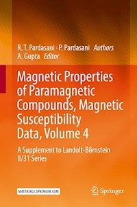 Magnetic Properties of Paramagnetic Compounds, Magnetic Susceptibility Data, Volume 4 - R.T. Pardasani - E-Book