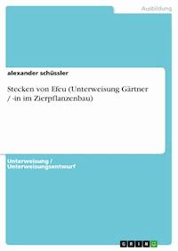 Stecken von Efeu (Unterweisung Gärtner / -in im Zierpflanzenbau) - alexander schüssler - kostenlos E-Book