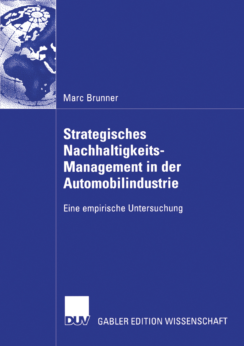 Strategisches Nachhaltigkeits-Management in der Automobilindustrie - Marc Brunner - E-Book