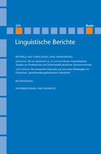 Linguistische Berichte Heft 279 -  - E-Book