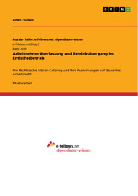 Arbeitnehmerüberlassung und Betriebsübergang im Entleiherbetrieb - André Fischels - E-Book
