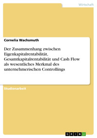 Der Zusammenhang zwischen Eigenkapitalrentabilität, Gesamtkapitalrentabilität und Cash Flow als wesentliches Merkmal des unternehmerischen Controllings - Cornelia Wachsmuth - E-Book