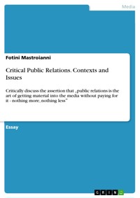 Critical Public Relations. Contexts and Issues - Fotini Mastroianni - E-Book