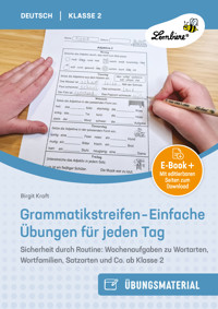 Grammatikstreifen - Einfache Übungen für jeden Tag - Birgit Kraft - E-Book