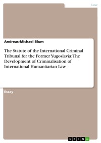 The Statute of the International Criminal Tribunal for the Former Yugoslavia: The Development of Criminalisation of International Humanitarian Law - Andreas-Michael Blum - E-Book