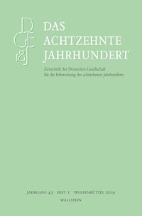 Das achtzehnte Jahrhundert 43/1 -  - E-Book