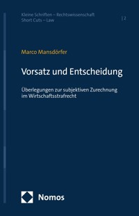 Vorsatz und Entscheidung - Marco Mansdörfer - E-Book