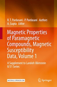 Magnetic Properties of Paramagnetic Compounds, Magnetic Susceptibility Data, Volume 1 - R.T. Pardasani - E-Book