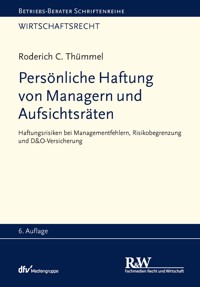 Persönliche Haftung von Managern und Aufsichtsräten - Roderich C. Thümmel - E-Book