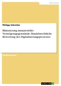 Bilanzierung immaterieller Vermögensgegenstände. Handelsrechtliche Bewertung des Digitalisierungsprozesses - Philipp Schreiter - E-Book