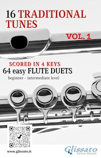 16 Traditional Tunes - 64 easy flute duets (VOL.1) - traditional American - E-Book