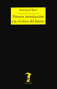Primera introducción a la "Crítica del Juicio" - Immanuel Kant - E-Book
