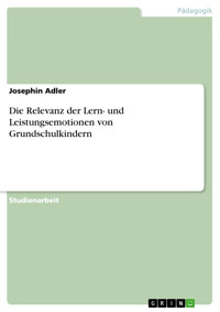 Die Relevanz der Lern- und Leistungsemotionen von Grundschulkindern - Josephin Adler - E-Book