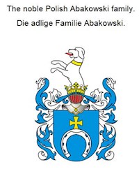 The noble Polish Abakowski family. Die adlige polnische Familie Abakowski. - Werner Zurek - E-Book