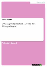 CO2-Lagerung im Meer - Lösung des Klimaproblems? - Ehler Benjes - E-Book