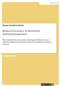 Klima-Governance in deutschen Aufsichtsratsgremien - Anna Carolina Geier - E-Book