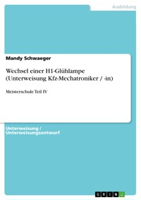 Wechsel einer H1-Glühlampe (Unterweisung Kfz-Mechatroniker / -in) - Mandy Schwaeger - E-Book