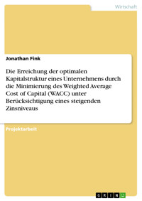 Die Erreichung der optimalen Kapitalstruktur eines Unternehmens durch die Minimierung des Weighted Average Cost of Capital (WACC) unter Berücksichtigung eines steigenden Zinsniveaus - Jonathan Fink - E-Book