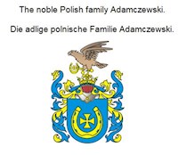 The noble Polish family Adamczewski. Die adlige polnische Familie Adamczewski. - Werner Zurek - E-Book