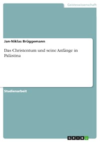 Das Christentum und seine Anfänge in Palästina - Jan-Niklas Brüggemann - E-Book