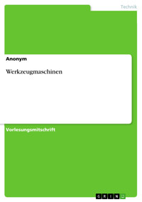 Werkzeugmaschinen - - E-Book